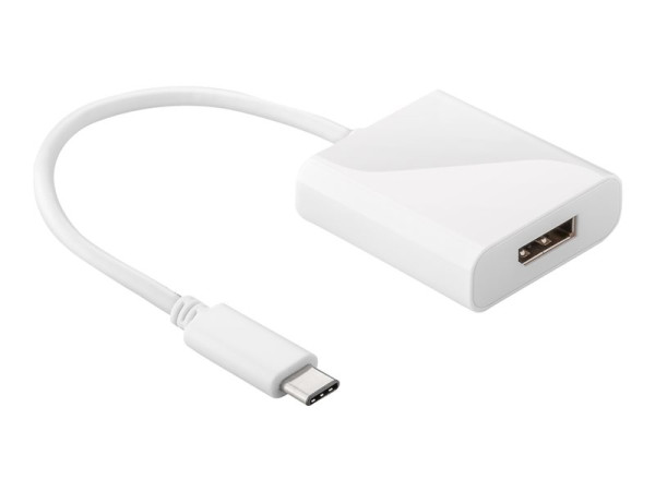 Kabel USB-C 3.1 zu Displayport Buchse goobay 0,2m weiß