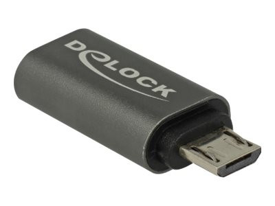 DeLOCK USB 2.0 micro-B St>USB C 2.0 bu anthrazit Zum