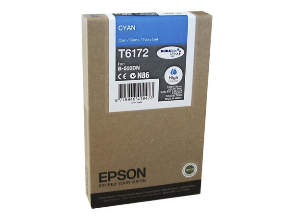 Epson C13T617200|T6172 Tintenpatrone cyan High-Capacity,