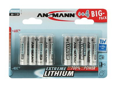 Ansmann Lithium Batterie Mignon AA 8er Blister (1512-0012)