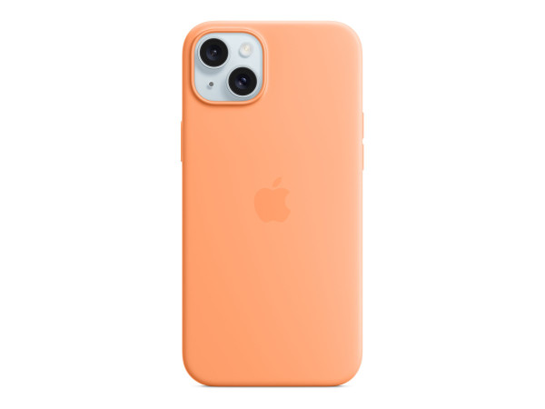 Apple Silikon Case mit MagSafe (hellorange, iPhone 15 Plus)