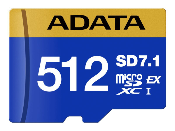 ADATA Premier Extreme microSDXC 512 GB (blau/gelb, SD