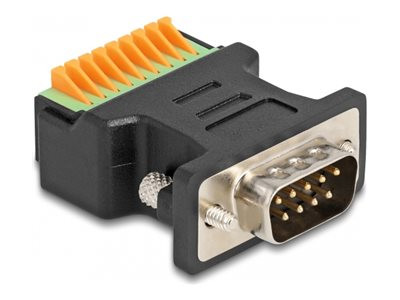 DeLOCK D-Sub 9 Pin Stecker > Terminalblock Adapter mit