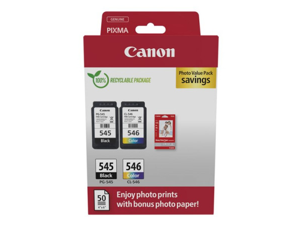 Canon Tinte Photo Value Pack PG-545/CL-546 (inkl. 50 Blatt