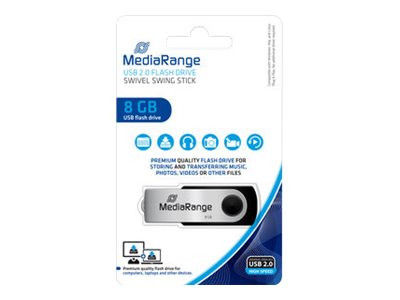 USB-Stick 8GB MediaRange USB 2.0 Flexi Blister