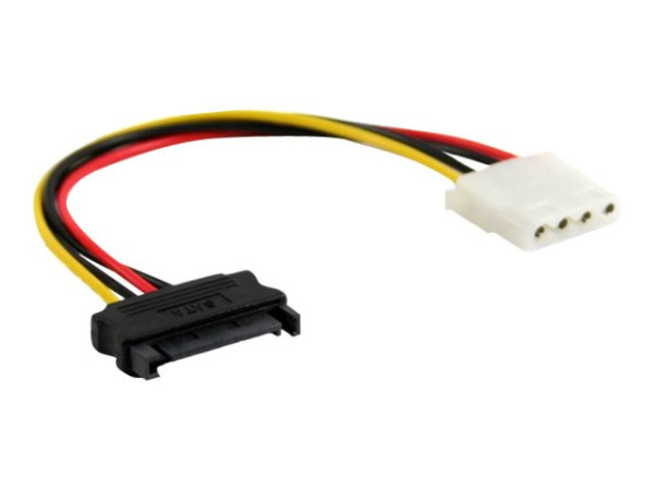 InLine® SATA Stromadapterkabel, 15pol SATA Buchse an 4pol