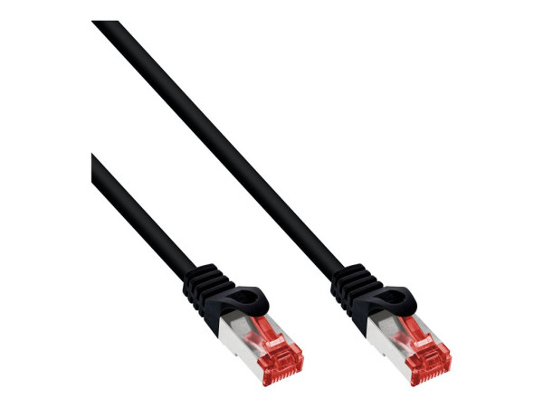 InLine® Patchkabel, S/FTP (PiMf), Cat.6, schwarz, 0,3m