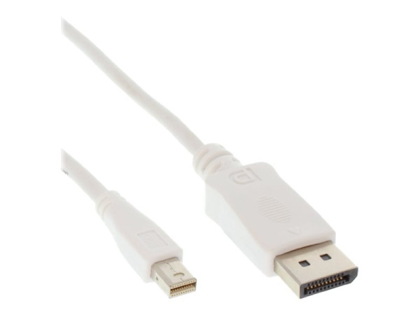 InLine« Mini DisplayPort OUT zu DisplayPort IN Kabel, weiß,