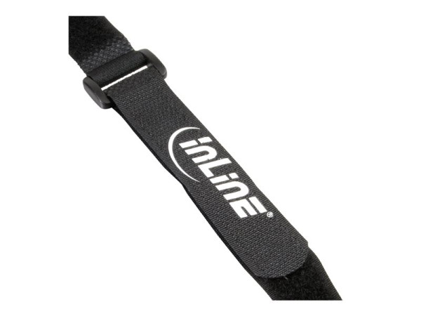 InLine? Klettschlaufen 20x100mm, 10er, schwarz