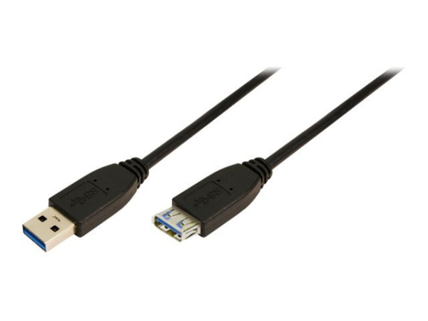 USB-Kabel LogiLink 3.0 A St / A Bu 1m