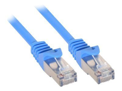 Patchkabel, SF/UTP, Cat.5e, blau, 0,25m RJ45 (Inline)