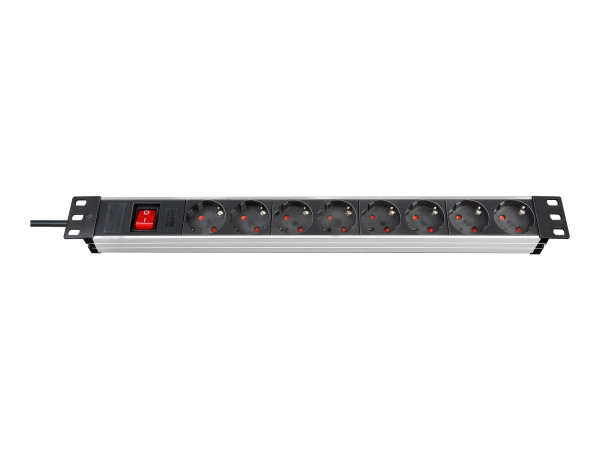 Brennenstuhl Alu-Line 19" Steckdosenleiste 8-fach, mit