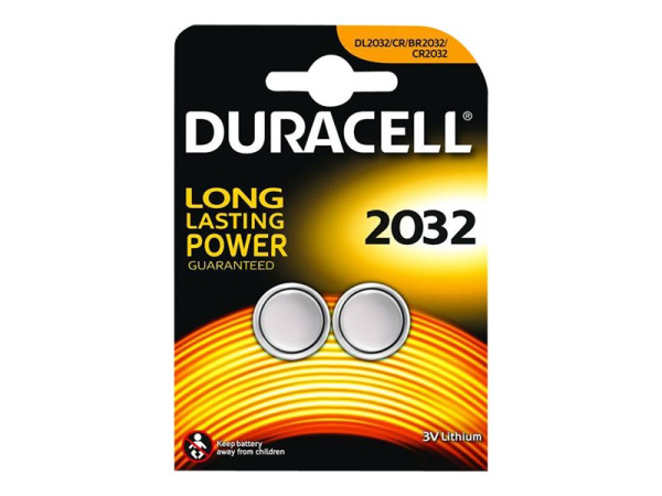 Duracell Dura Electro (Blis) CR2032 3V 2er schwarz,