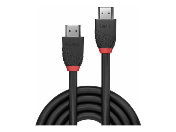 Lindy Standard HDMI Kabel 8K 60Hz, Black Line (schwarz, 0,5
