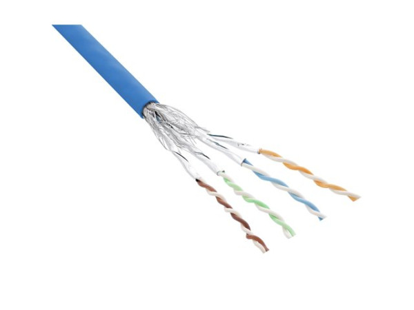InLine® Patchkabel Cat.6 S/FTP (PiMf), blau, AWG27, PVC,