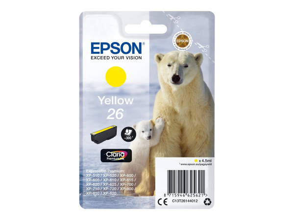 Epson Tinte YE C13T26144012 Claria Premium