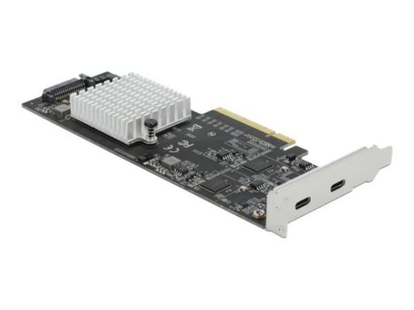 DeLOCK PCIe x8>2xext. USB 20 Gbps USB-C | 89009
