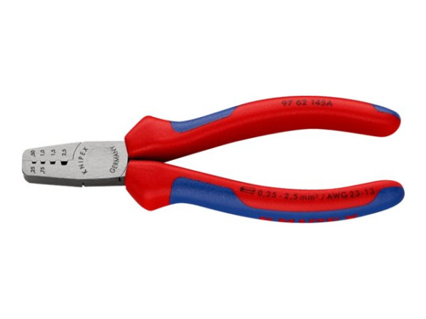 Knipex Knip Crimpzange 9762145A | für Aderendhülsen