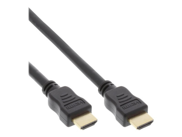 InLine HDMI Kabel, HS Eth. schwarz/gold, 0,3m