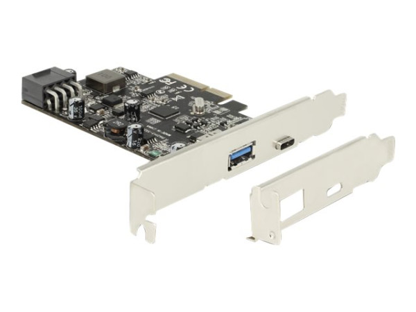 DeLOCK PCIe x4>1x USB C+ 1x USB 3.1 A | PCIe - Bu -