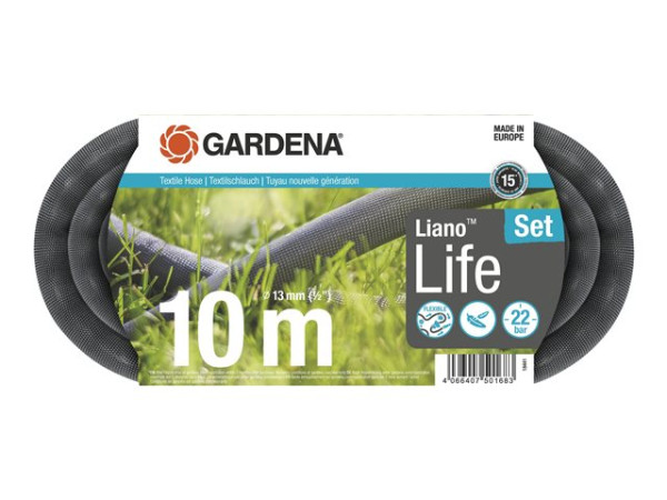 Gardena Gard Textils. Liano Life 1/2", 10 m Set 18441-20