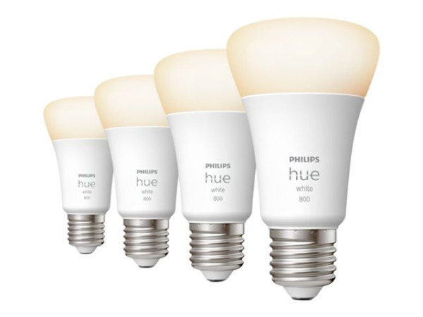 Philips Hue Phil Hue E27 Viererpack 4x800lm 60W White Amb.