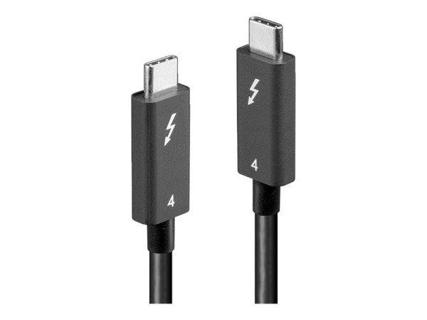 Lindy Thunderbolt 4 Kabel, 40 Gbit/s (schwarz, 2 Meter)