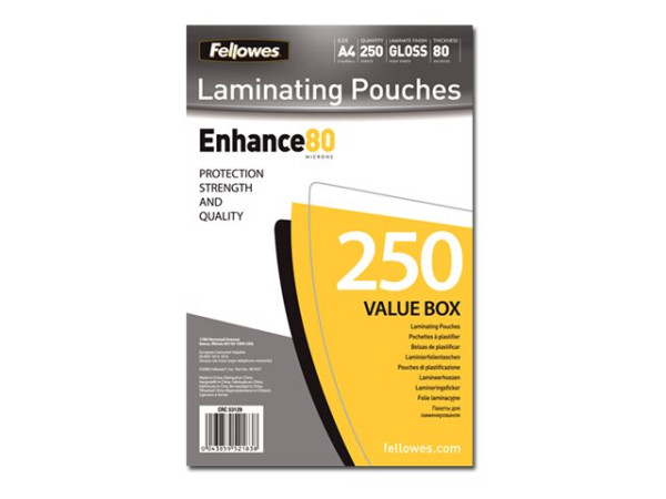 Laminierfolie Fellowes Capture A4 80 Mikron 250er Pack