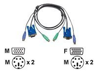 Netzwerktechnik - KVM-Switches - Kabel 5 m VGA, 2x PS/2