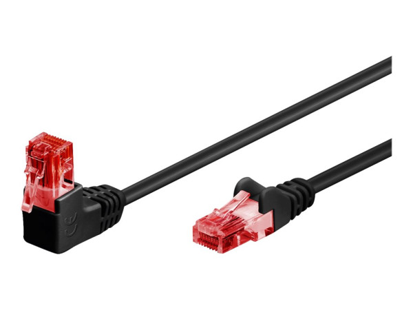 Goobay goobay Patch CAT6 U/UTP 1x90ø bk 2,00m | gewinkelt