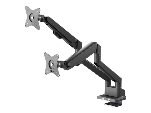 Goobay "Doppel-Monitorhalterung mit Gasdruckfeder (schwarz,