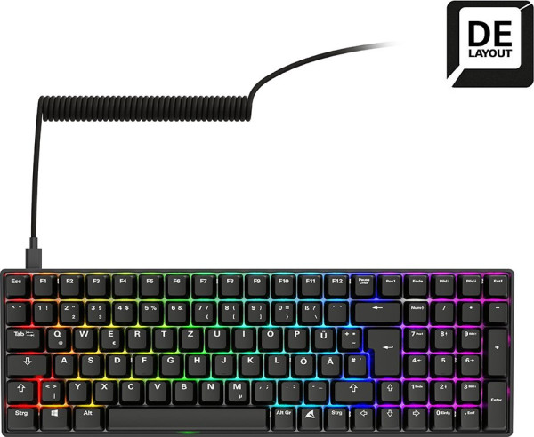 Sharkoon SGK50 S2 PBT bk Gateron GPRO Yellow DE