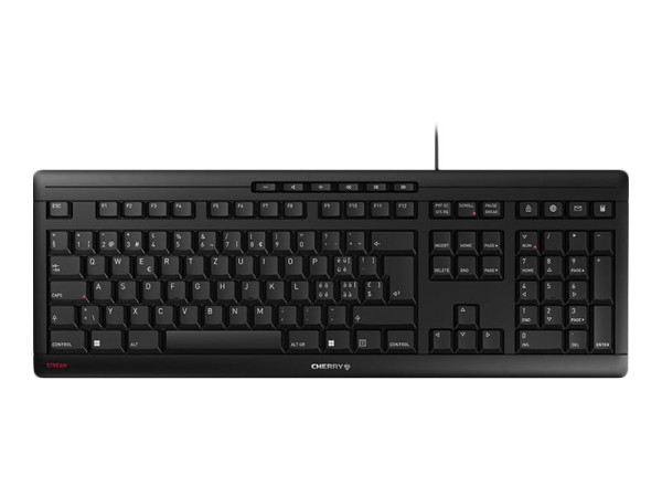 Cherry STREAM Keyboard CH bk U schwarz,