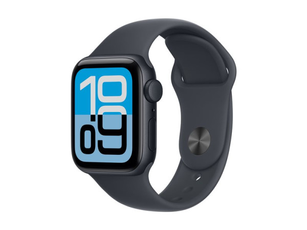 Apple Watch SE 3 (schwarz, Aluminium, 40 mm, Sportarmband