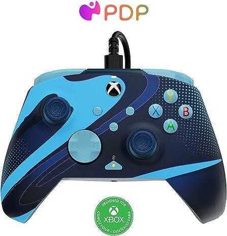 PDP Rematch Glow Wired (dunkelblau/hellblau, für Xbox & PC)