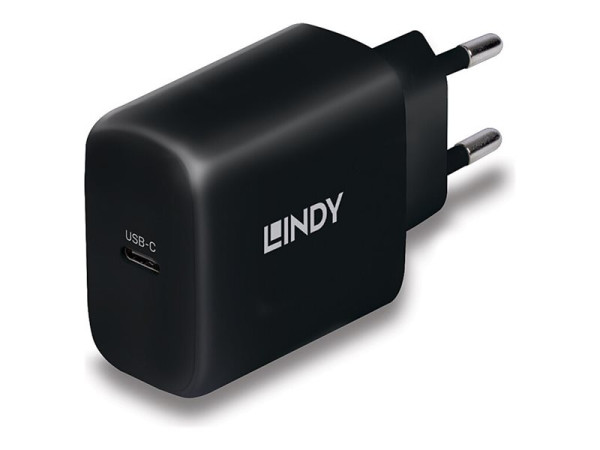 Lindy Ladegerät 65 Watt USB-C GaN Charger (schwarz, 1x