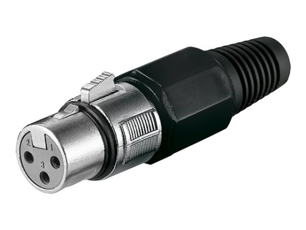 Goobay XLR 189 SB SCHWARZ 3 POL. Mikrofonkupplung, 3-po