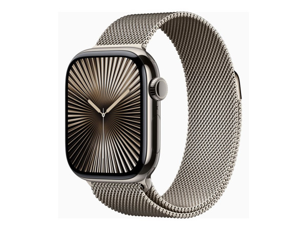 Apple Watch Series 10 (Titan Natur, Titangehäuse, 42 mm,