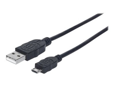 USB-Kabel Manhattan USB 2.0 Typ A -> Micro B St/St 0.5m sw