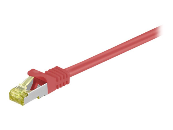 CAT6A 500Mhz Patchkabel, S/FTP (PiMF), Rot, 1 m - LSZH haei