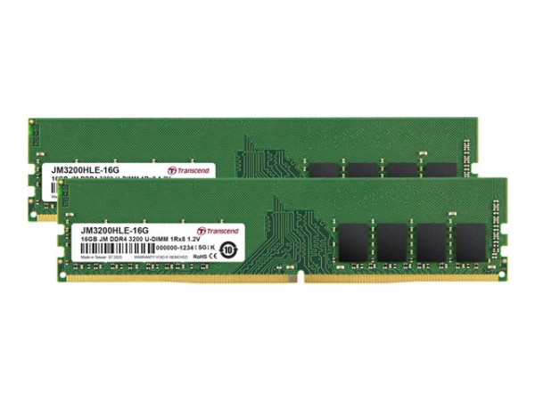 Transcend DIMM 32 GB DDR4-3200 (2x 16 GB) Dual-Kit