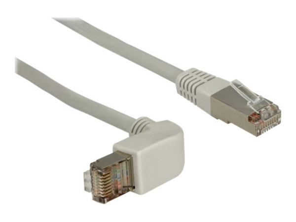 Patchkabel gewinkelt Delock RJ45 S/FTP Cat5e 0.50m grau