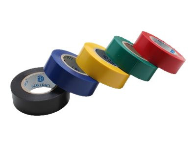 InLine® Isolierband, 5er Pack, div. Farben, 18mm, 9m