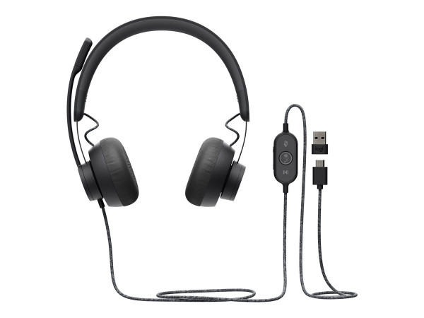 Logitech Zone Wired MS Teams (grau/schwarz, Microsoft Teams