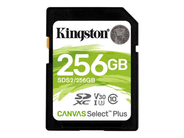 Kingston SD 256GB Canvas Select + UHS-I U3 KIN schwarz,