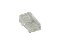 InLine® Modularstecker 8P4C RJ45 zum Crimpen auf Flachkabel