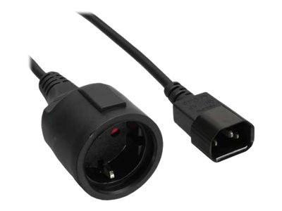 InLine® Netz Adapter Kabel, Kaltgeräte C14 auf Schuko f. USV