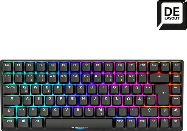 Sharkoon SKILLER SGK50 S3 PBT (schwarz, DE-Layout, Gateron