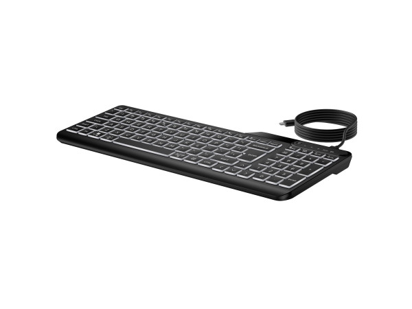 HP 405 Multi-Device Backlit Wired Keyboard (schwarz,