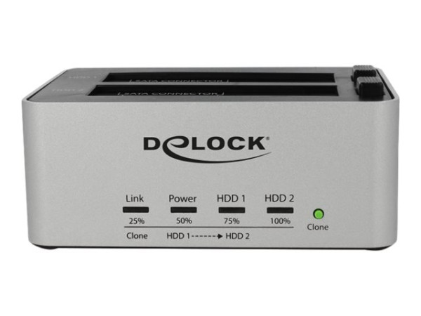 DeLOCK USB 3 DS f. 2xSata m. Klon Funk. | mit Klon